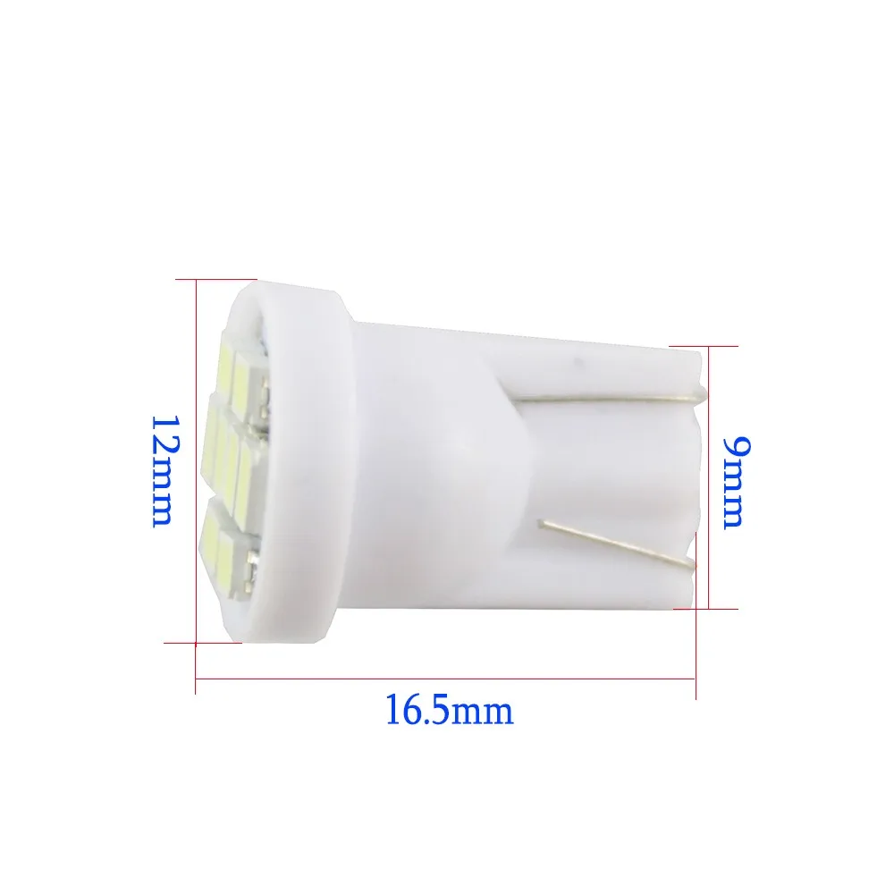 10 шт. светодиодный T10 1206 3020 8SMD W5W 194 168 192 авто Интерьер Клин 8 S SMD клин Освещение DC 12 В