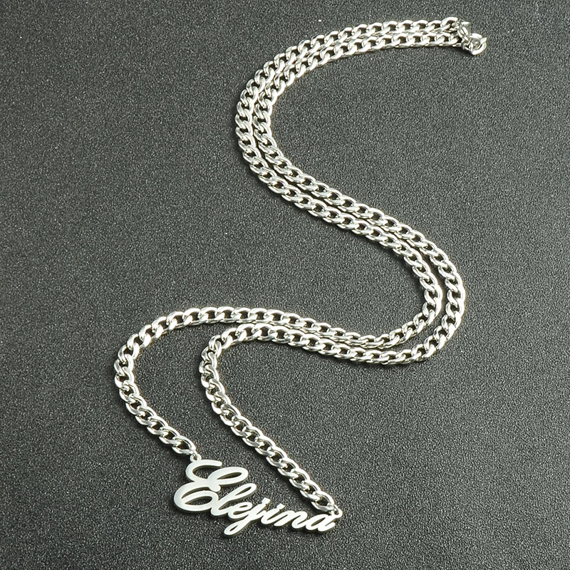 Куба цепочка Bijoux Femme Старое Английское имя ожерелья Макси колар для женщин