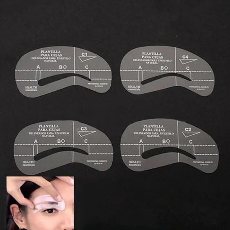 Новинка 2016 модный 4 шт./компл. трафарет для груминга формирования макияжа DIY