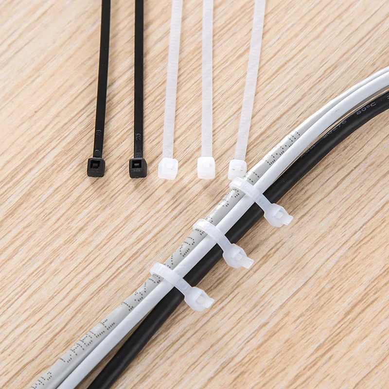 

100Pcs/pack 2.5*150/200mm Self-locking Plastic Nylon fasten zip Cable Tier wrap strip tool