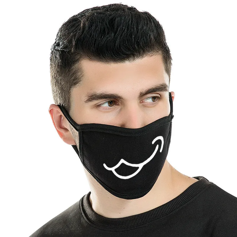 Унисекс маска от пыли хлопок уютная милый аниме мультфильм рот Муфельная для