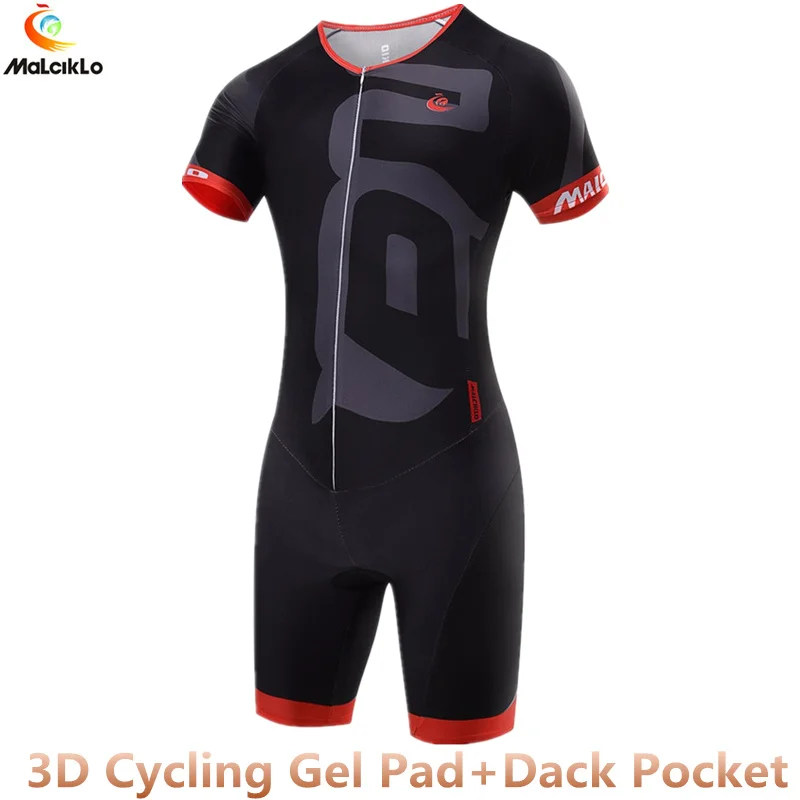 Malciklo высокое качество Триатлон Skinsuit черная одежда для велоспорта быстросохнущая
