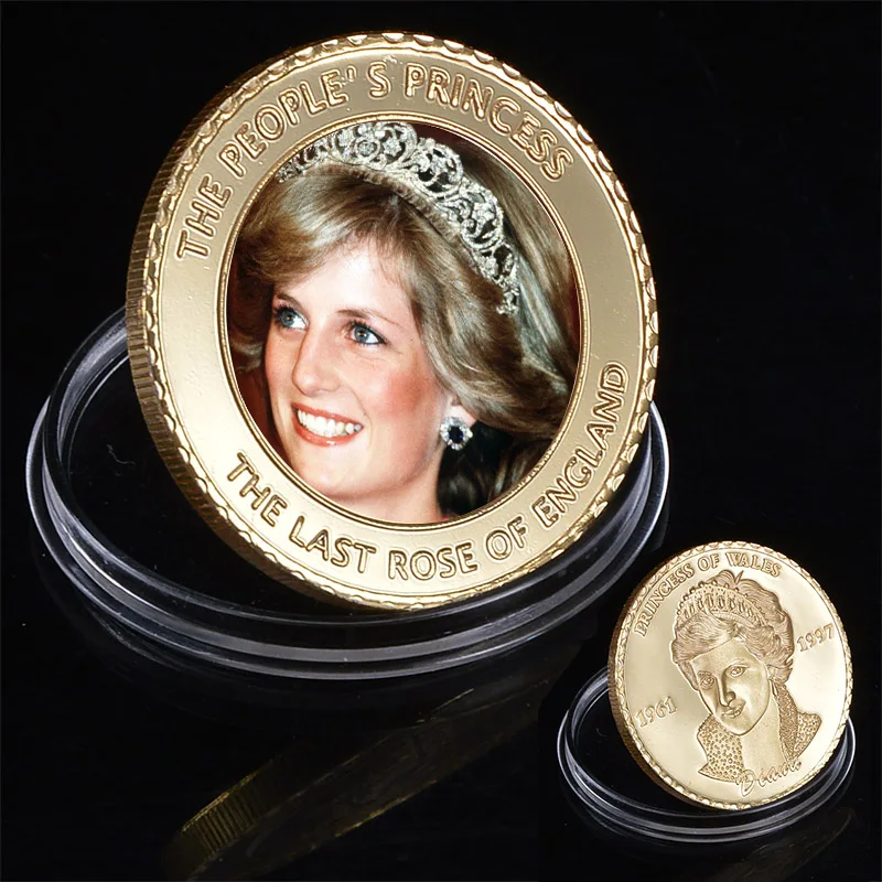 WR Коллекционная монета с золотым покрытием Диана принцесса 20 я годовщина вызов
