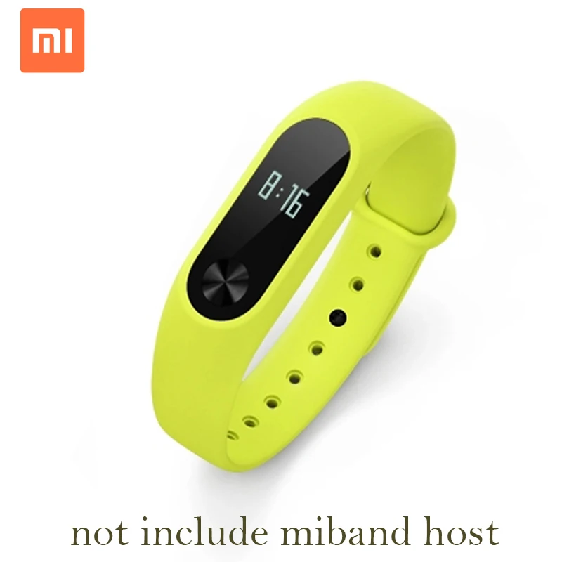 100% оригинальный ремешок Xiaomi mi band 2 силиконовый цветной для умного браслета Mi Band