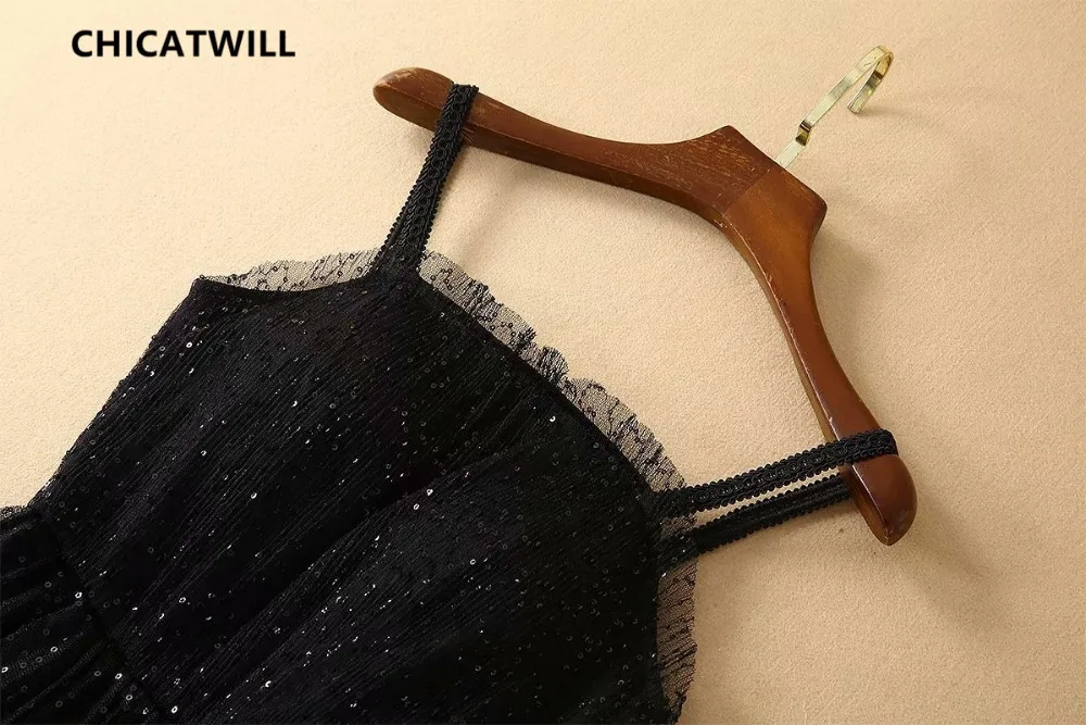 CHICATWILL 2019 летние женские сетчатые длинные платья с блестками шикарные вечерние на