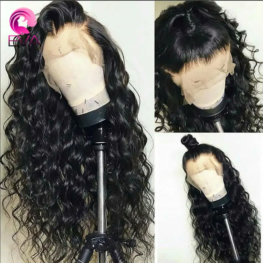 Парики из ЕВА с кудрявыми волосами на полной сетке предварительно выщипанные