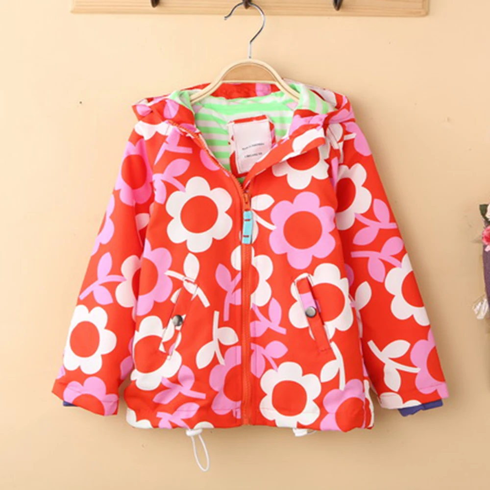 M30 Spring Autumn Fashion Big Flowers Thin Coat Child tops Padded Lining Jacket Hoodies Keep Warm Tops Outwear Girl | Детская одежда и