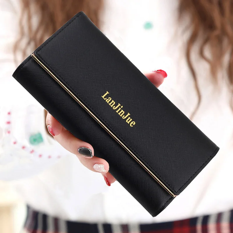 

Wholesale Wallet Women PU Leather Wallet Purse Women Long Designer Luxury Purses 50PCS/lot