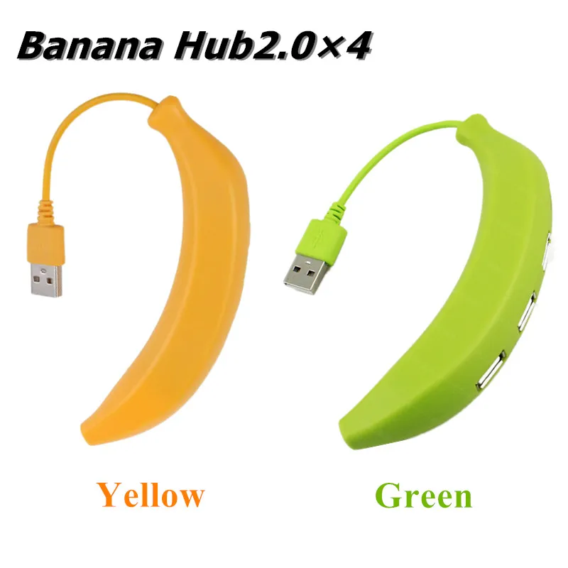 Горячие Свежие Фрукты Банан USB-концентратор с несколькими портами Порты 2 0 Mini 4 и