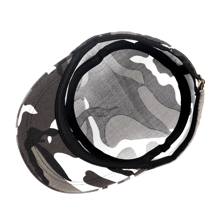 2021 New camouflage military cap high quality flat hats man woman vintage camo army trucker solid dad hat men's caps bone cotton |