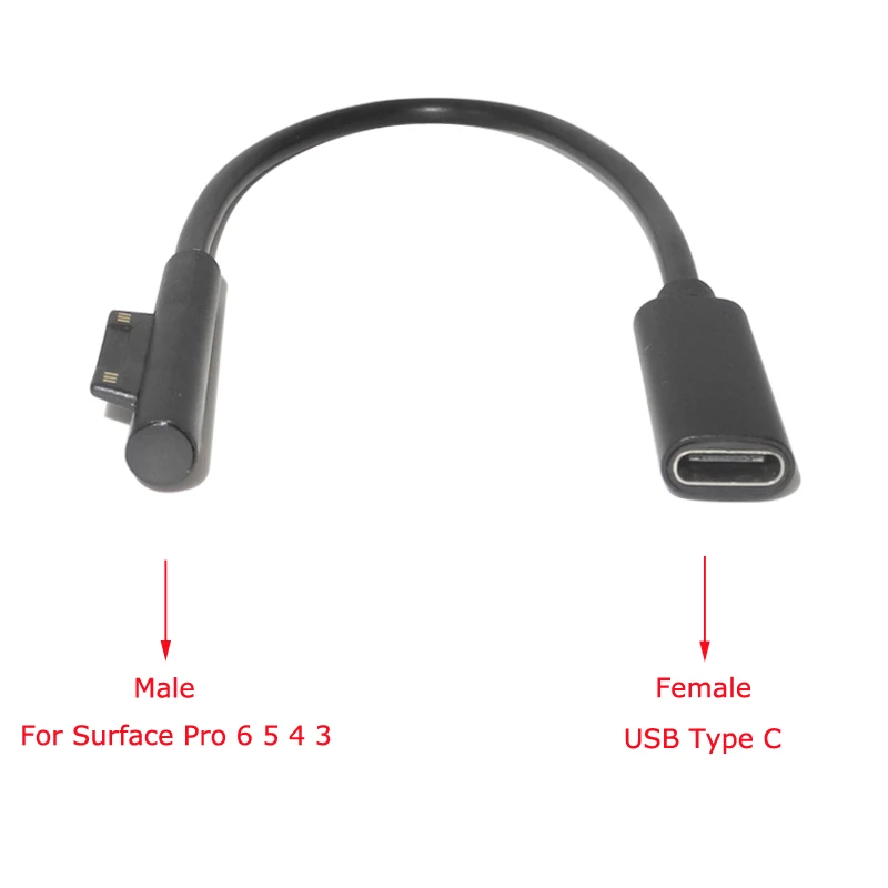USB Type C PD зарядный кабель шнур для Microsoft Surface Pro 3 4 5 6 Go конвертер адаптер питания