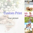 Парусиновая шелковая печать на заказ, семейная фотосъемка, памятный постер, Детская фотография, печать на заказ, стеновое искусство