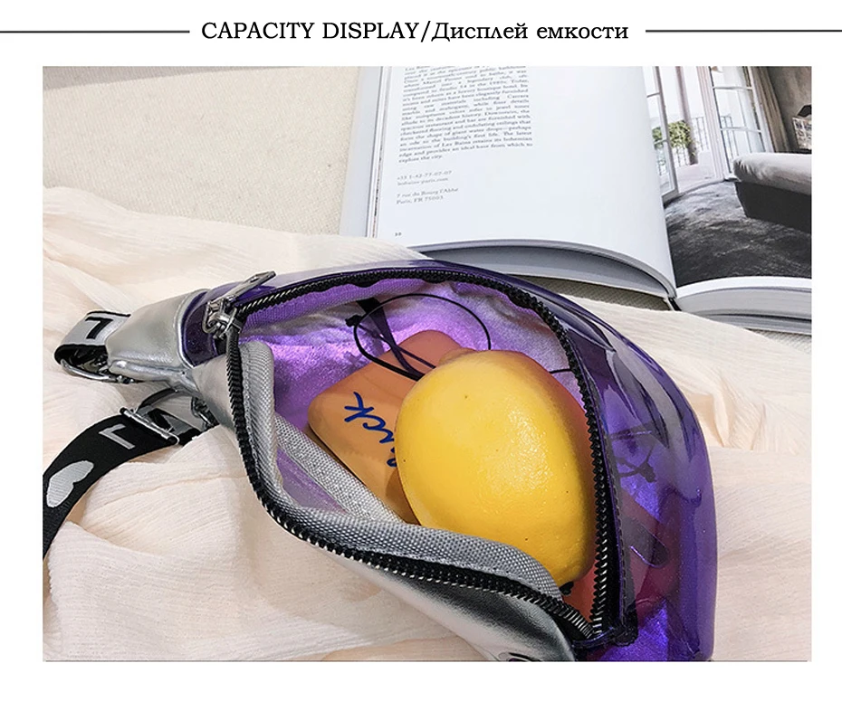 Summer Transparent Fanny Packs For Women Chain Waist Packs Ladies Small Belt Bags Female Chest Bag Travel Waist Pack