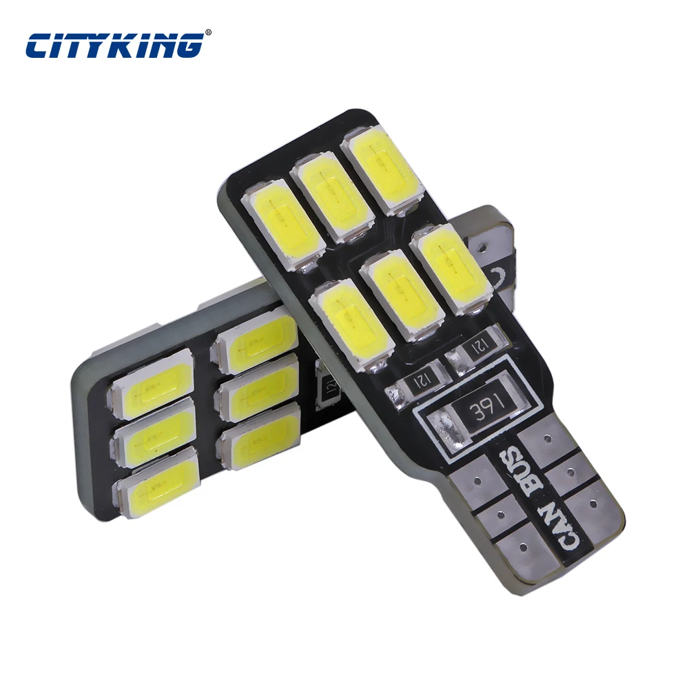 4 x T10 Canbus Светодиодная Лампочка 194 168 W5W 5630 5730 12LED SMD автомобильный боковый