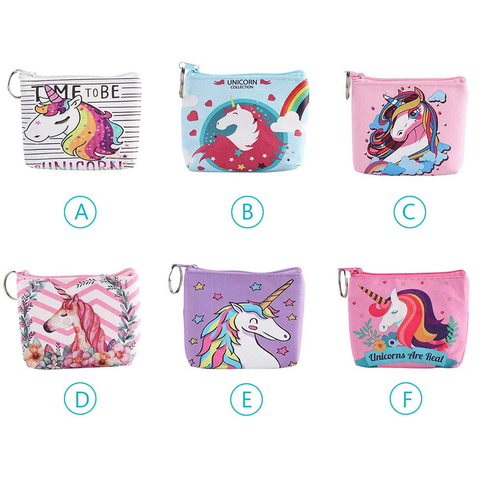 

Cartoon Unicorn coin purses women mini wallets cute card holder ladies key money bags for girls purse Female kids children pouch
