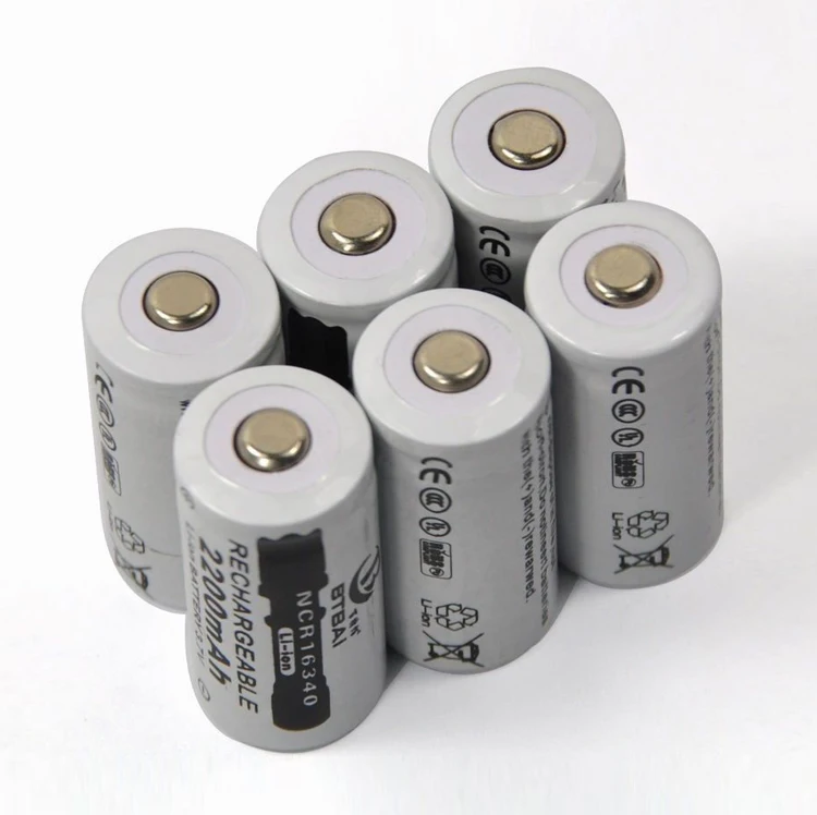 Литий-ионные аккумуляторы CR123A 3 7 в 16340 2200 мАч 20 шт. | Электроника