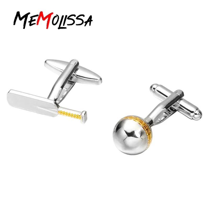 

MeMolissa Sport Series Fashion Cufflinks Silvery Rugby Design Copper Metals High Quality Cuff Links for Mens abotoaduras Jewelry