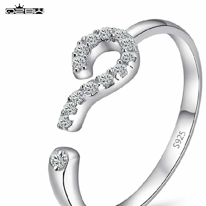 Мода Посеребренная Кольцо Открытие Вопросительный знак Признание В Любви