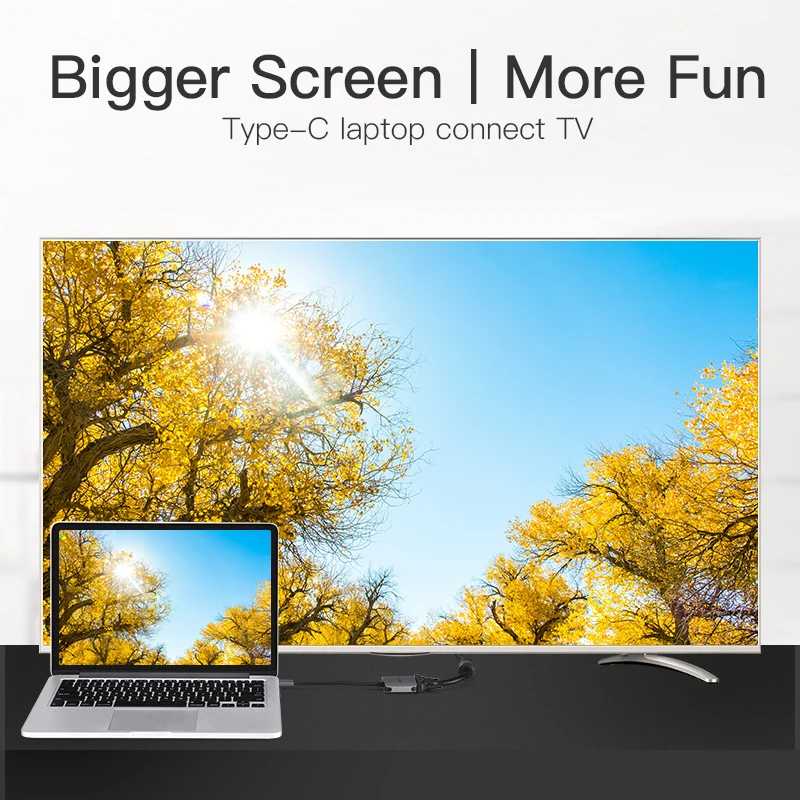 Vention USB C VGA адаптер Type c для 1080P 60 Гц Женский Для MacBook Pro ChromeBook Huawei Mate 10 адаптер|usb type-c to