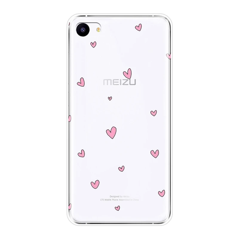 Силиконовый чехол для телефона Meizu U10 U20 Pro 6 7 Plus Милая Красная мягкая задняя крышка