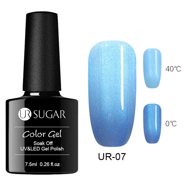 Pearl Shell 7 Ur Sugar, 7,5 мл, термальный Гель-лак для ногтей, 3 цвета, меняющий температуру, замочить, УФ-Гель-лак для нейл-арта, лак для маникюра, светодиодный - Цвет: Pearl Shell 7