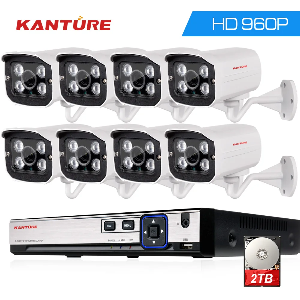 Видео система наблюдения CCTV CMOS 1.3Mp 960 P DVR kit 4 * массив светодиодов безопасности