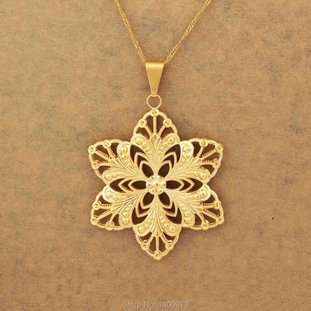 Арабская подвеска золотого цвета и ожерелья ювелирные изделия романтичные цветы