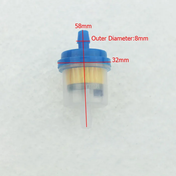 

UNIVERSAL BLUE INLINE PETROL FUEL FILTER & 4 CLIPS WITH HOSE PIPE QUAD PIT DIRT BIKE FREE SHIPPING