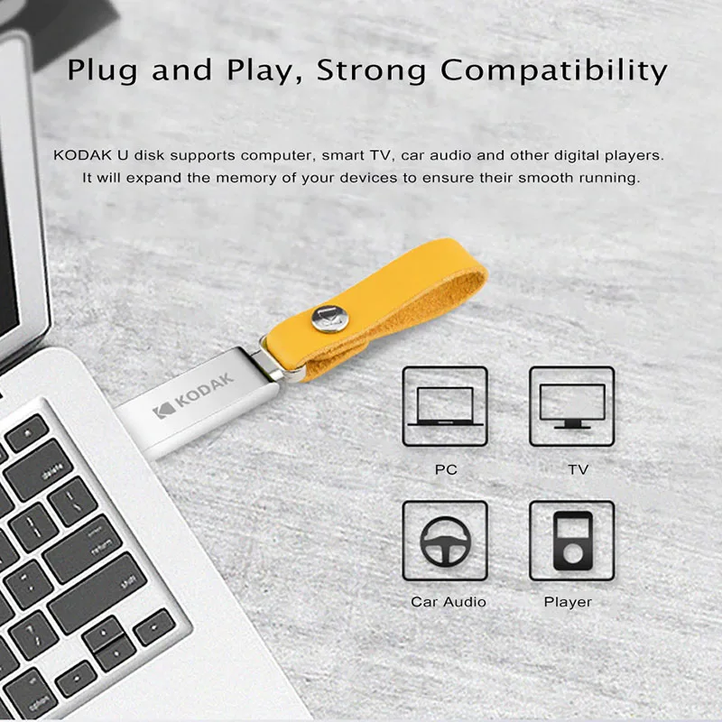 Kodak K123 usb 3 1 металлический USB флеш накопитель 16 ГБ 32 64 Гб 128 0 U диск| |