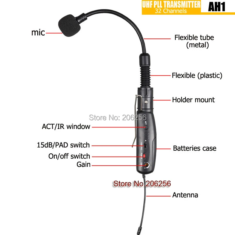 OKMIC OK 8R/AH1 Профессиональный UHF PLL Инструмент Беспроводная микрофонная система для