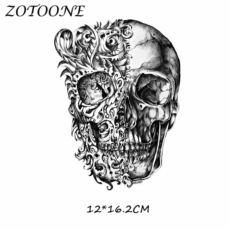 Термотрансферные наклейки для одежды ZOTOONE нашивки с черепом на велосипед