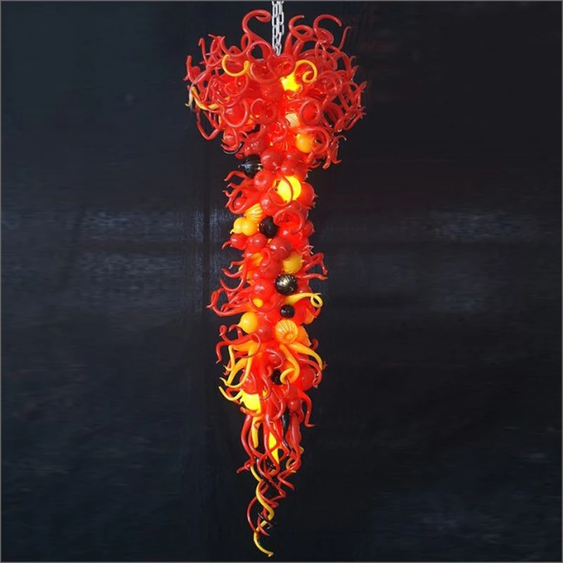 

Elegant Tiffany Stained Handmade Blown Glass Chandelier CE UL Certificate Chihuly Style Energy Saving Chandelier