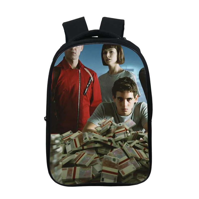 

Hot TV Show Money Heist Print Students Unisex Backpack la casa de papel Rucksack Teenager School Backpack BookBag Laptop Bag
