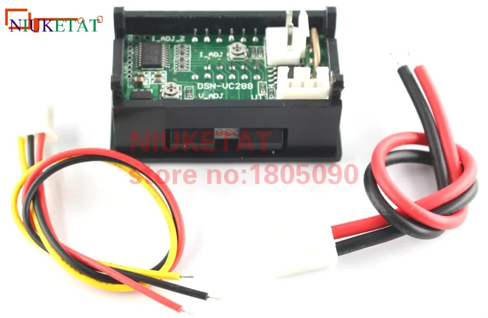 1 шт. DC0-100V 10А LED DC двойной дисплей цифровой измеритель напряжения тока