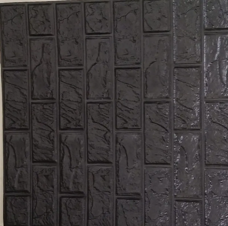 Черный 60X60 см 5 шт. 3D кирпичные настенные наклейки обои Декор Пена водонепроницаемое покрытие для стен обои для детей гостиная фон сделай сам - Цвет: Черный