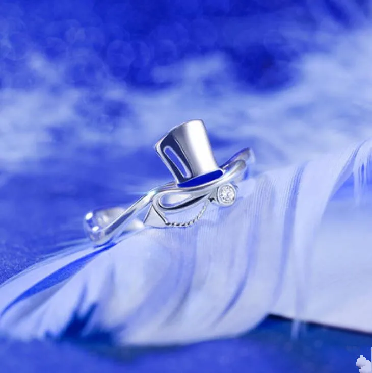 Detective Conan Kaitou Kiddo кольцо для шляпы S925 Циркон косплей ювелирные изделия Cos