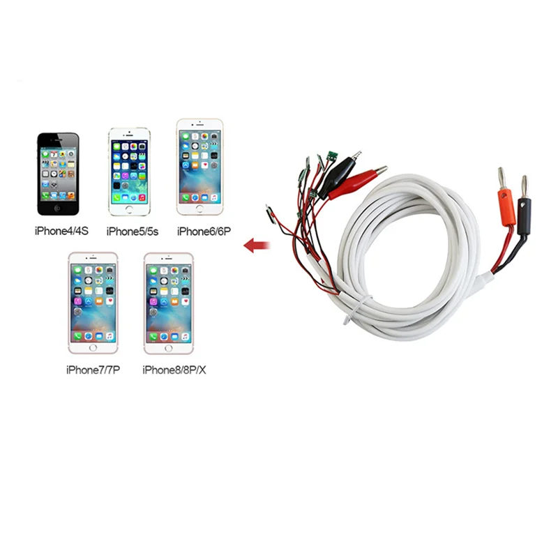 Профессиональный кабель для ремонта аккумулятора Kaisi 11 в 1 провод iPhone 4/4S/5/5S/6/6S/7/8/X