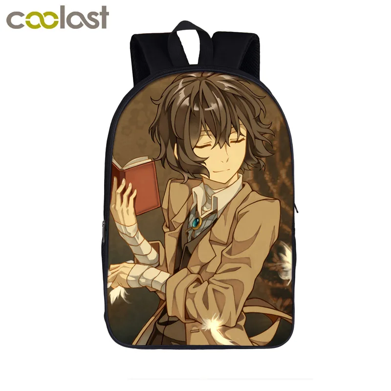 16BungoStray06 Аниме Bungou бродячие Собаки Рюкзак для девочек-подростков школьные сумки дазай Осаму Chuya Nakahara Женский Мужской рюкзак Bungo бродячие Собаки Сумка - Цвет: 16BungoStray06