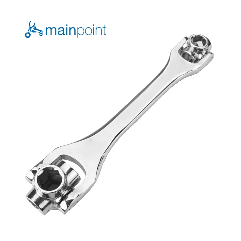 Mainpoint 8 в 1 Многофункциональный торцевой ключ полированный хромированный гаечный