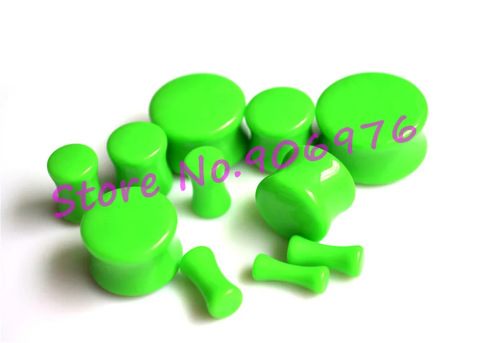 Двойные расклешенные затычки для ушей туннель тела Акриловые Неоновые Серьги