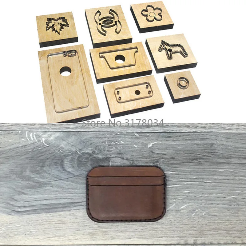 

JapanSteel Blade mould Cutting Dies DIY leather card holder bag set hand punch tool wooden die Leathercraft Tool set 215X280mm