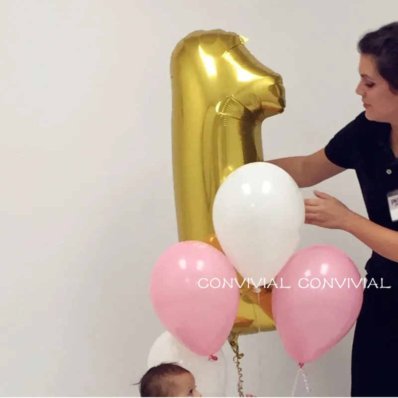 17 шт. 1 Year Old Фольга на день рождения воздушные шары Baby Shower вечерние украшения для