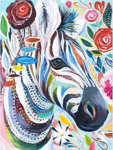 

Full Square/Round Drill 5D DIY Diamond Painting "Color Zebra" 3D Rhinestone Embroidery Cross Stitch 3D Home Decor Gift