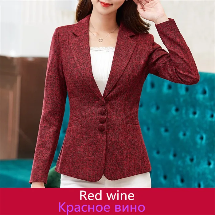 Red wine Высокое качество, маленький костюм, осень-весна, Женский блейзер, элегантные модные женские блейзеры, пальто, костюмы, женский короткий пиджак, плюс размер, A2734 - Цвет: Red wine