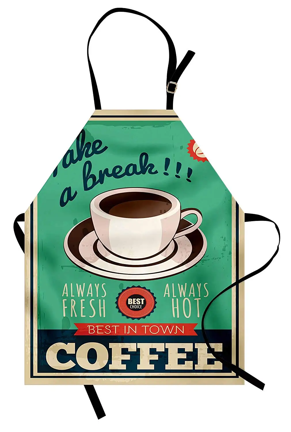 Кофе фартук взять кофе Break Типографика Свежая горячая чашка чая классический