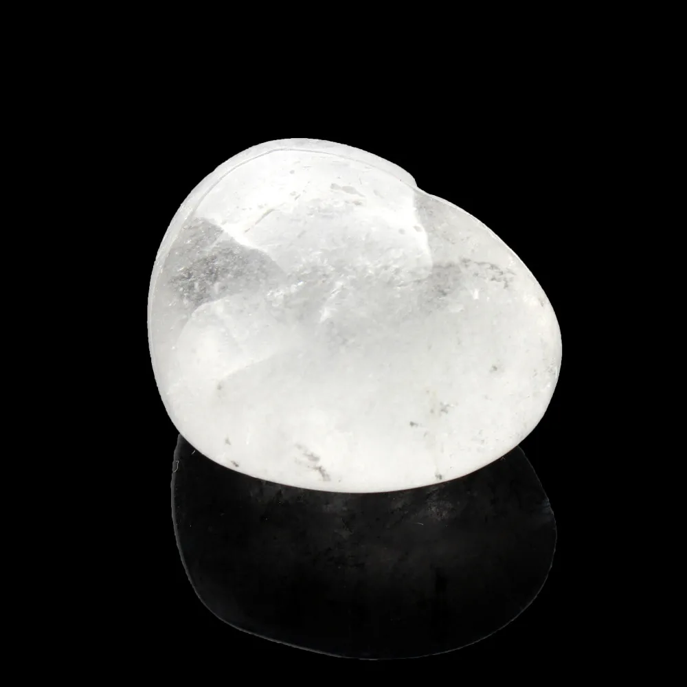 30 мм прозрачный кристалл сердце Форма украшения Природный Рейки чакра камень