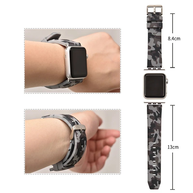 Sport strap For Apple Watch band 42mm 38mm silicone iwatch series 3 2 1 Nike wrist bands bracelet Rubber watchband belt | Электроника