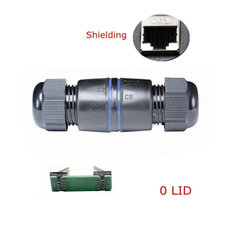 Водонепроницаемый разъем RJ45 Ethernet LAN RJ 45 CAT 6 мама двойная головка M25 гайка прямая