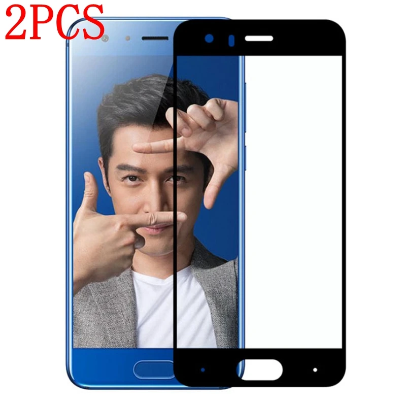 Закаленное стекло с полным покрытием для Huawei Honor 9 2 шт. Защитная пленка 9|Защитные