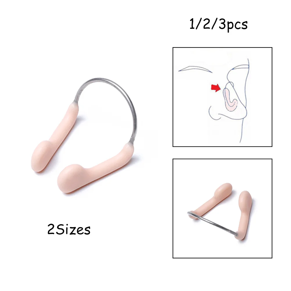 Nose Clip Durable No-skid Soft Silicone Steel Wire for Swimming Diving Water Sports Skin Color | Спорт и развлечения